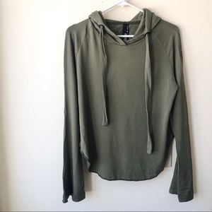 Bobi Bell Sleeve Crop Hoodie
